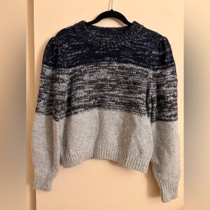 Banana Republic Cropped Ombré Sweater Merino Wool Alpaca Blend Size L